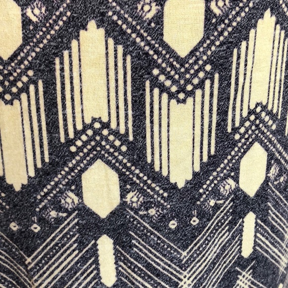 Lularoe Julia indigo & cream geometric dress L - Picture 6 of 8